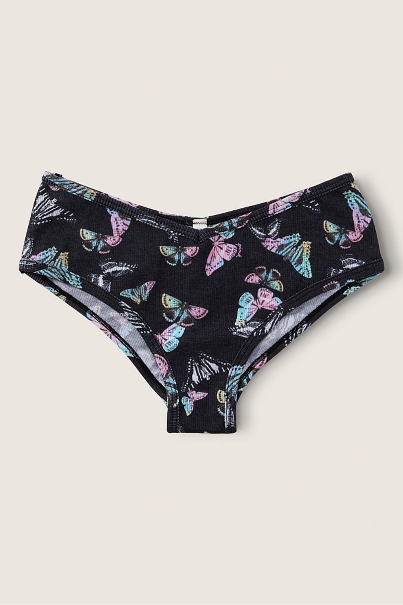 Victoria\'s Secret Stretch Baumwoll Baumwoll Cheeky Knickers Schwarz | 012839VEA