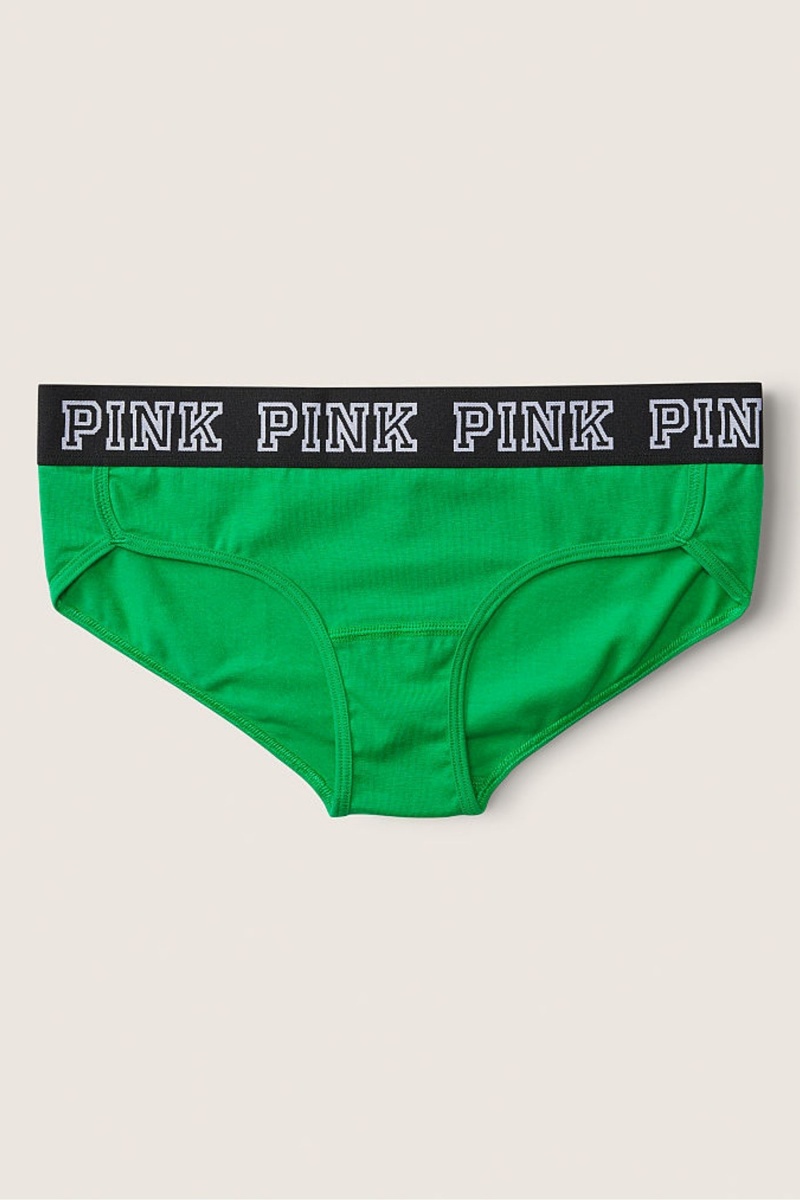 Victoria\'s Secret Stretch Baumwoll Baumwoll Logo Hipster Knickers Grün | 821967EHR