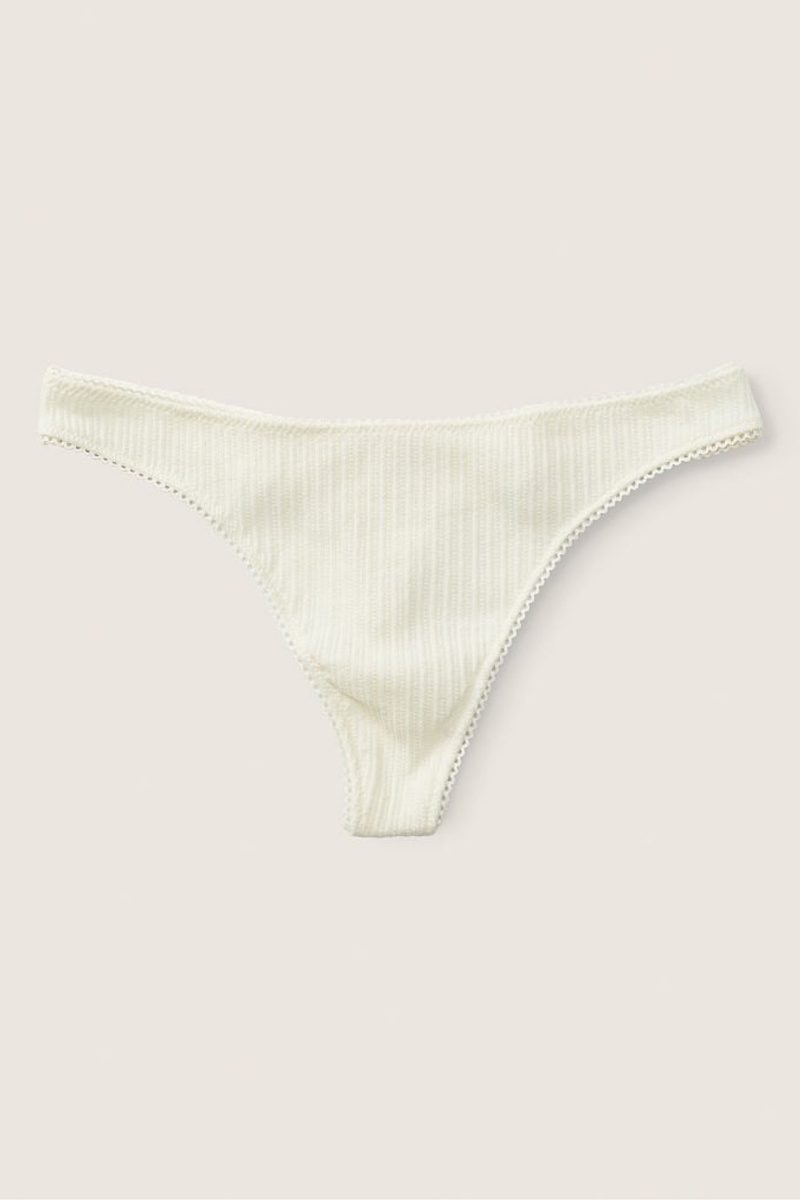 Victoria\'s Secret Stretch Baumwoll Baumwoll Tanga Knickers Rosa | 895634VYO