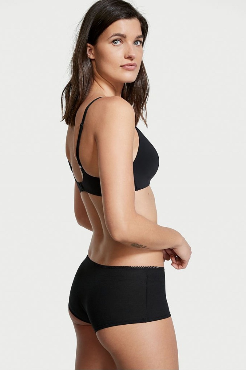 Victoria's Secret Stretch Baumwoll Baumwoll Kurzes Knickers Schwarz | 750819CFR