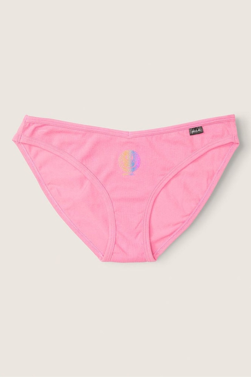 Victoria\'s Secret Stretch Baumwoll Baumwoll Bikini Knicker Rosa | 972430ZYF