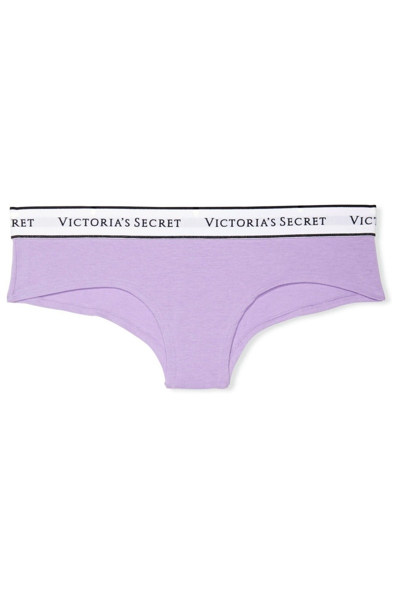 Victoria's Secret Stretch Baumwoll Logo Knickers Lila | 890172CBW