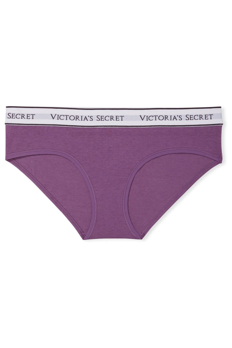 Victoria's Secret Stretch Baumwoll Logo Knickers Lila | 351460ABV