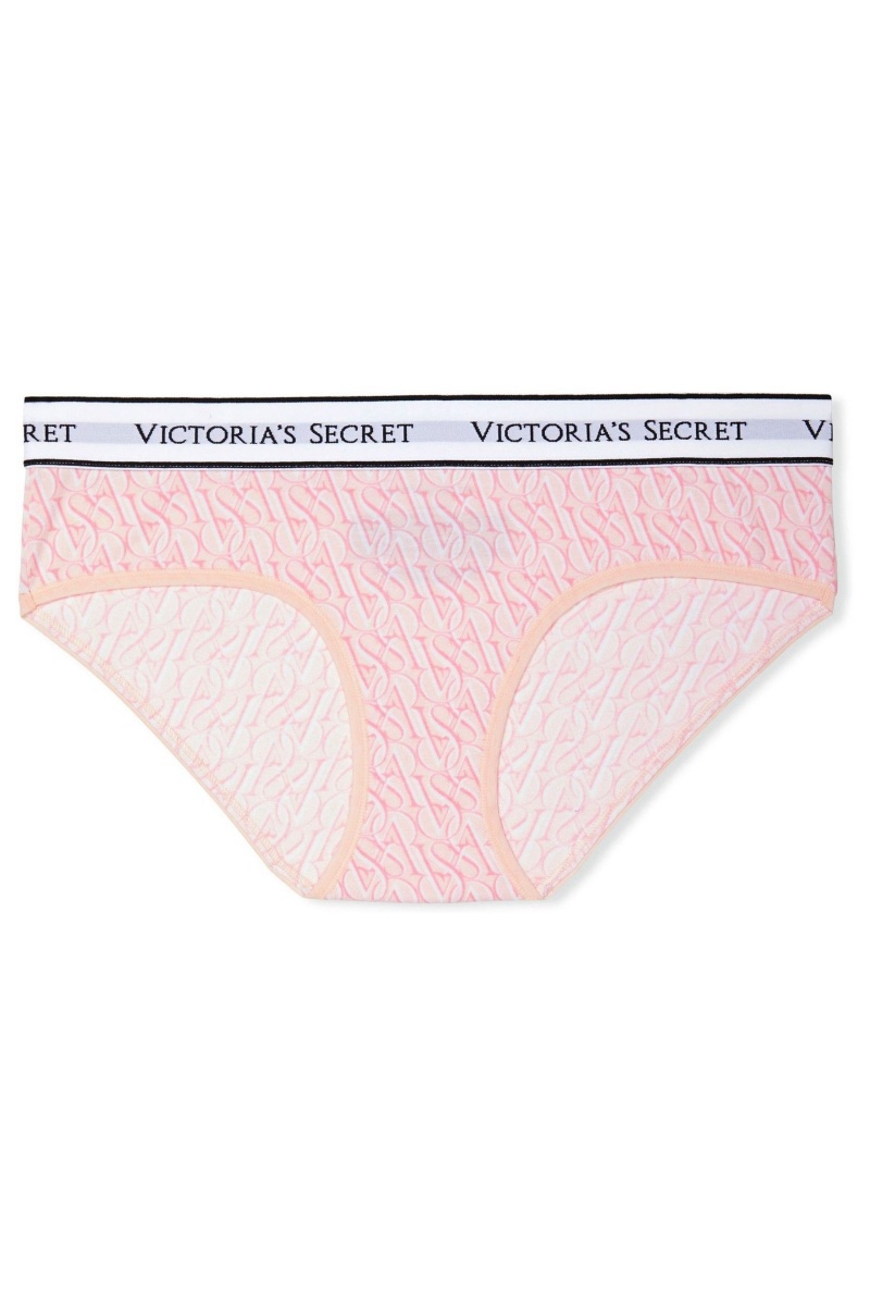 Victoria's Secret Stretch Baumwoll Logo Knickers Rosa | 621583OLB