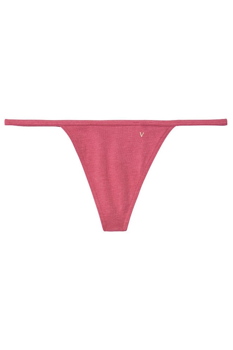 Victoria's Secret Stretch Baumwoll No Show Tanga Knickers Streifen | 512374PBU