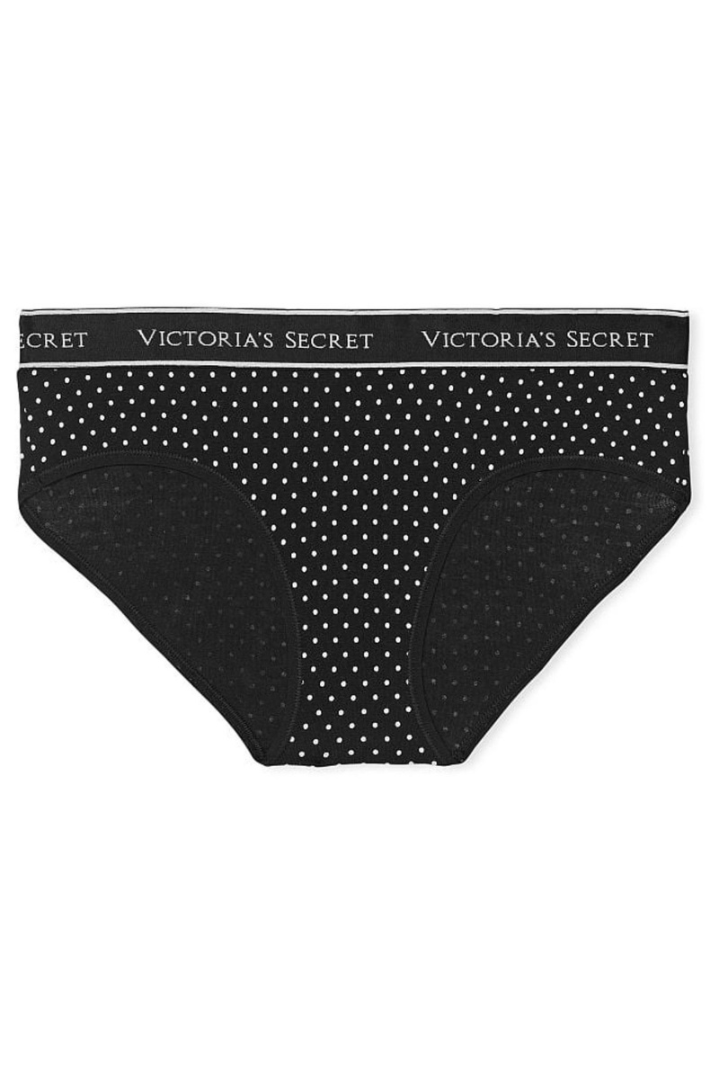 Victoria's Secret Stretch Baumwoll Stretch Baumwoll Logo Taille Hipster Knickers Blau | 419258JBP