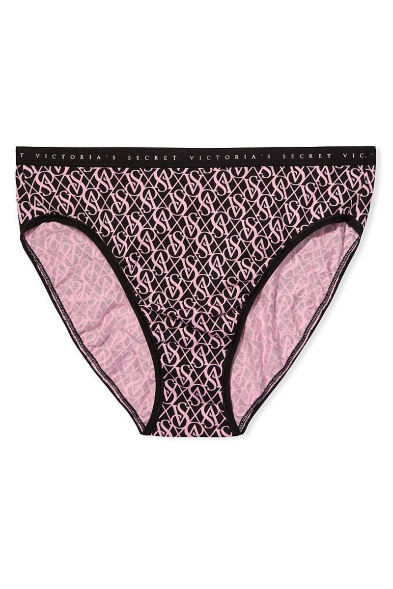 Victoria's Secret Stretch Baumwoll Stretch Baumwoll High Leg Brief Knickers Schwarz | 840235CRZ