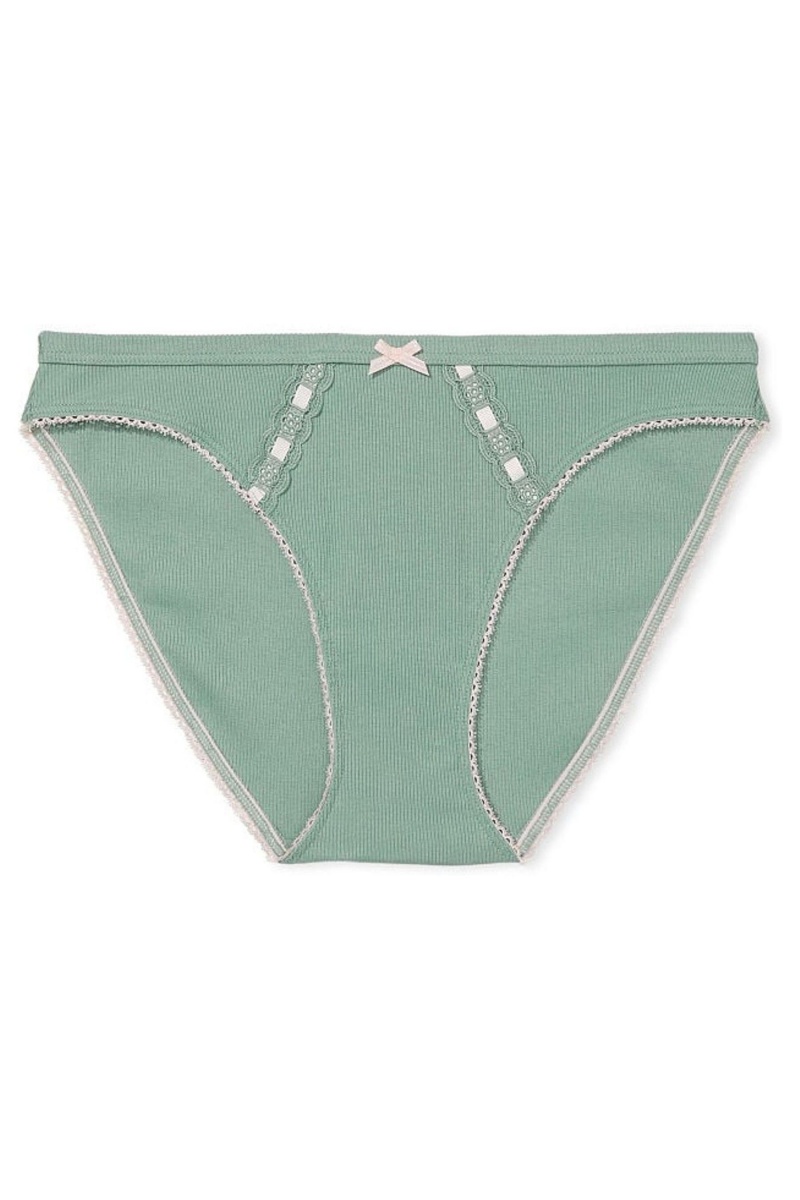 Victoria's Secret Stretch Baumwoll Stretch Baumwoll Bikini Knickers Blau | 584916BSD