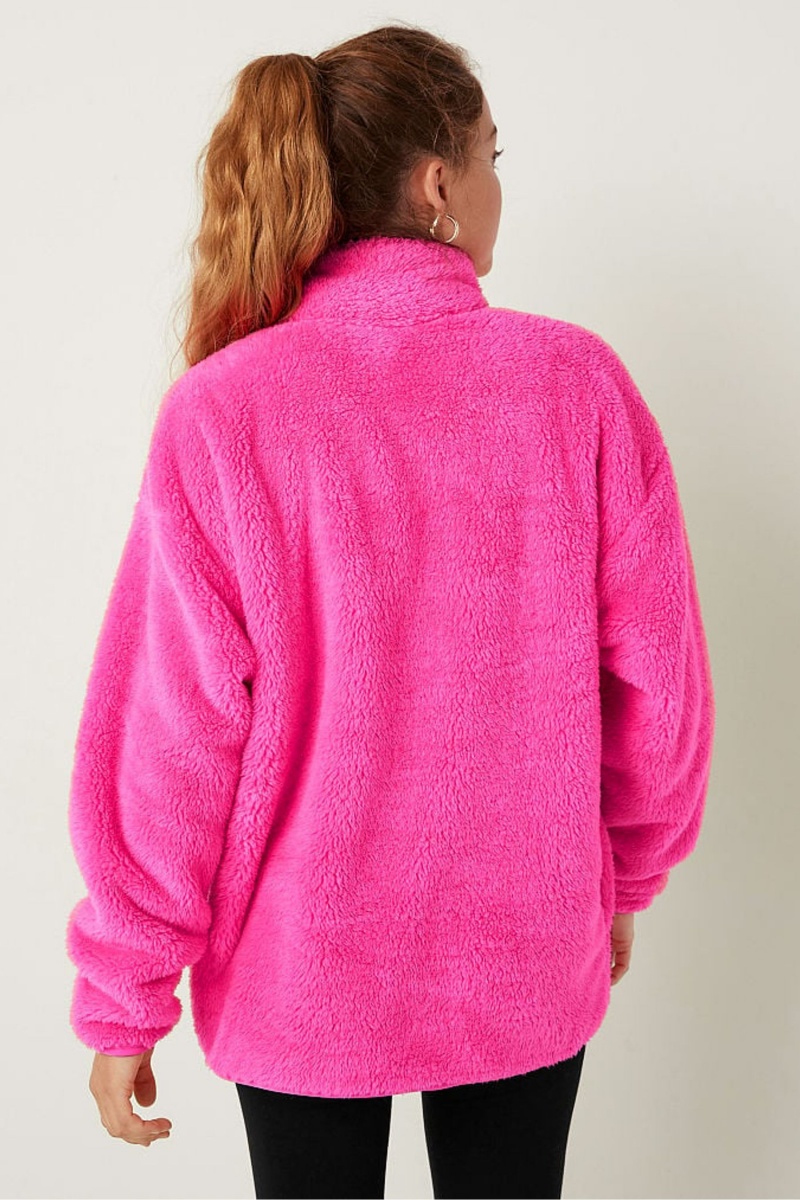 Victoria's Secret Teddy Full Zip Jacket Rosa | 425983FLZ