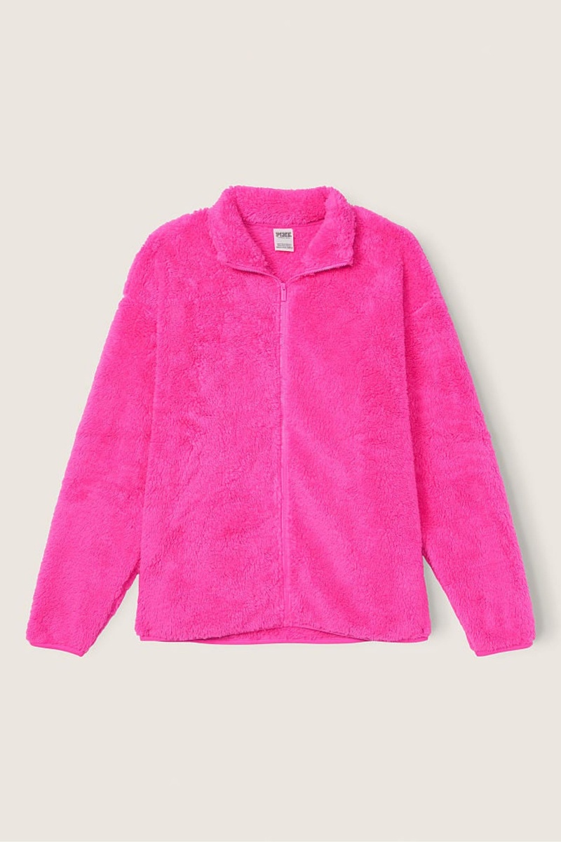 Victoria's Secret Teddy Full Zip Jacket Rosa | 425983FLZ