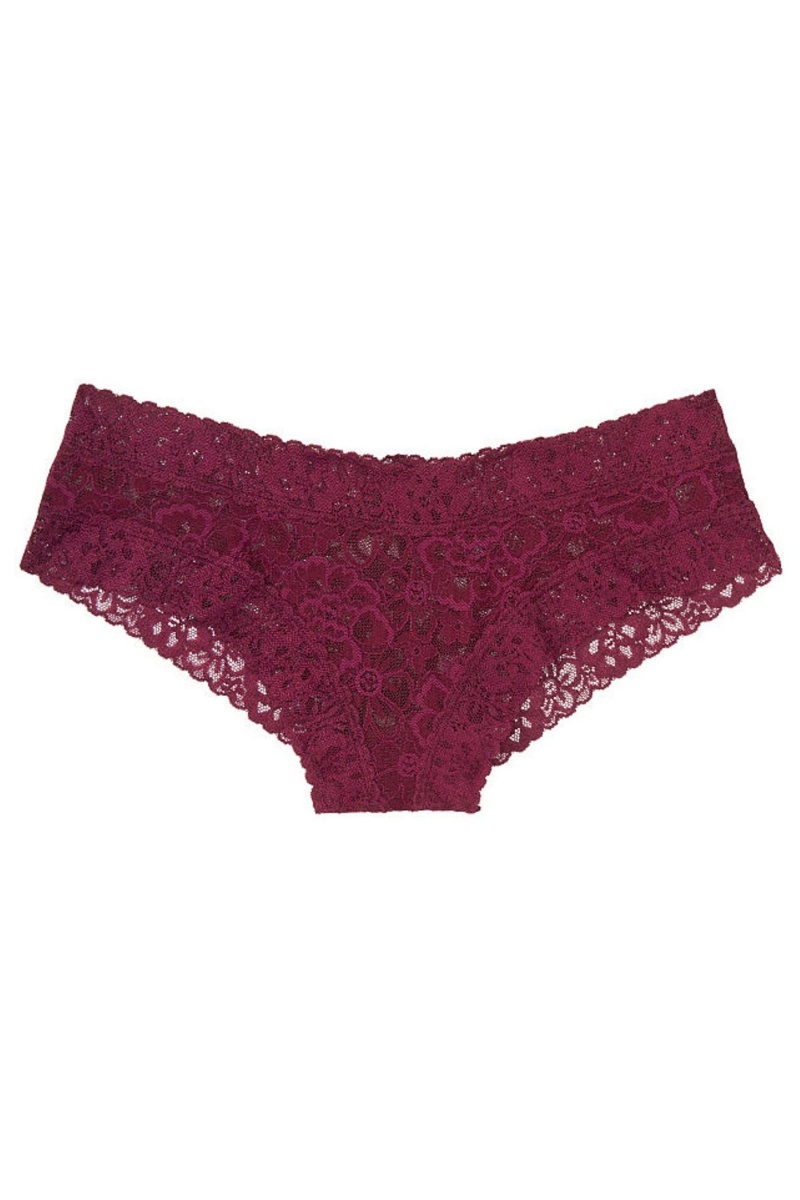 Victoria's Secret The Lacie Spitze Cheeky Knickers Bordeaux Lila | 593061NWU