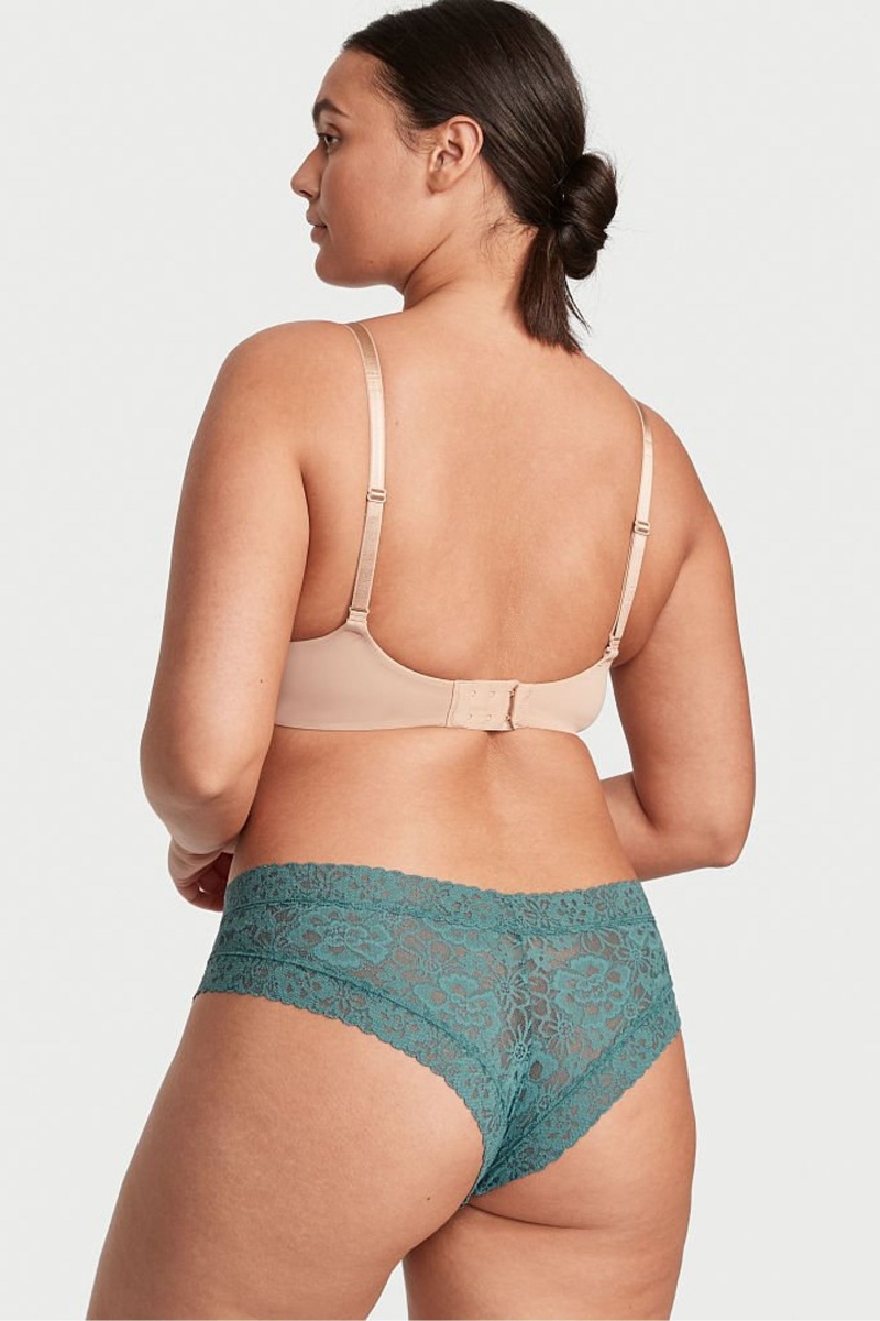 Victoria's Secret The Lacie Spitze Cheeky Knickers Blau | 173508PAS