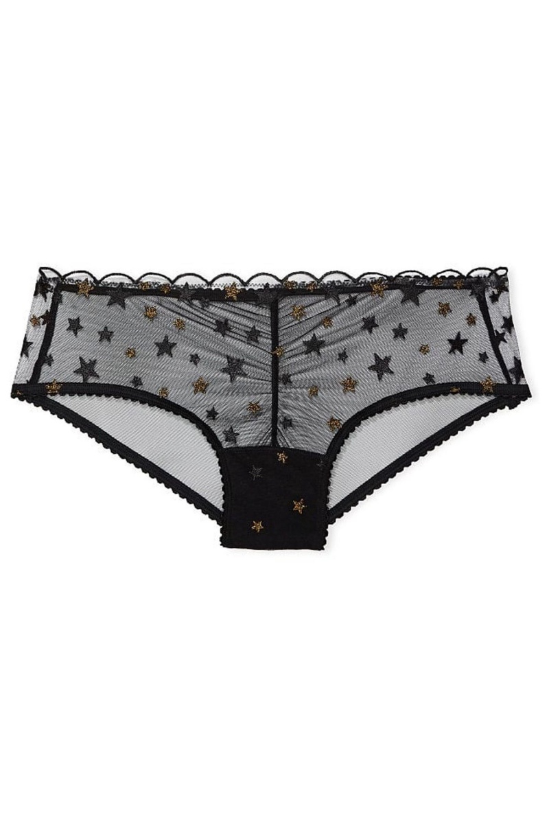 Victoria's Secret The Lacie Spitze Cheeky Knickers Schwarz | 519830OVD