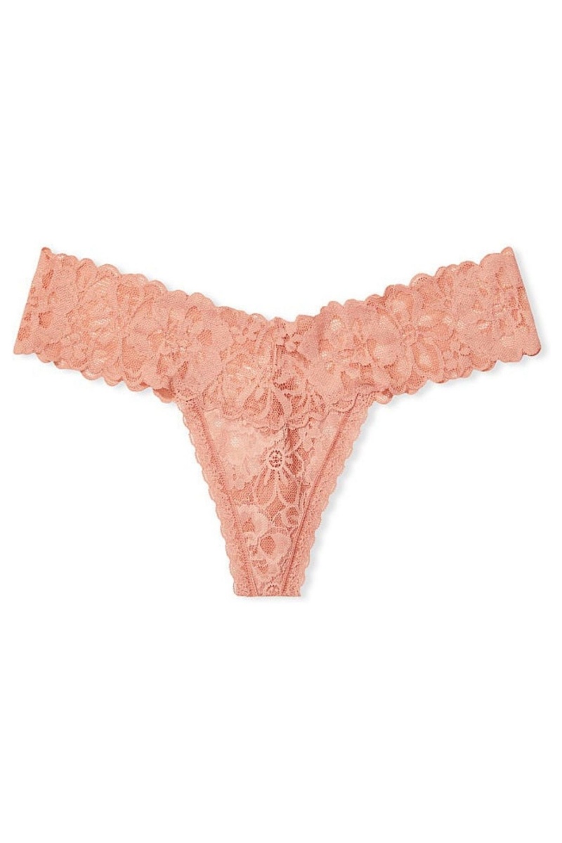 Victoria's Secret The Lacie Spitze Tanga Knickers Schwarz | 764805BHK