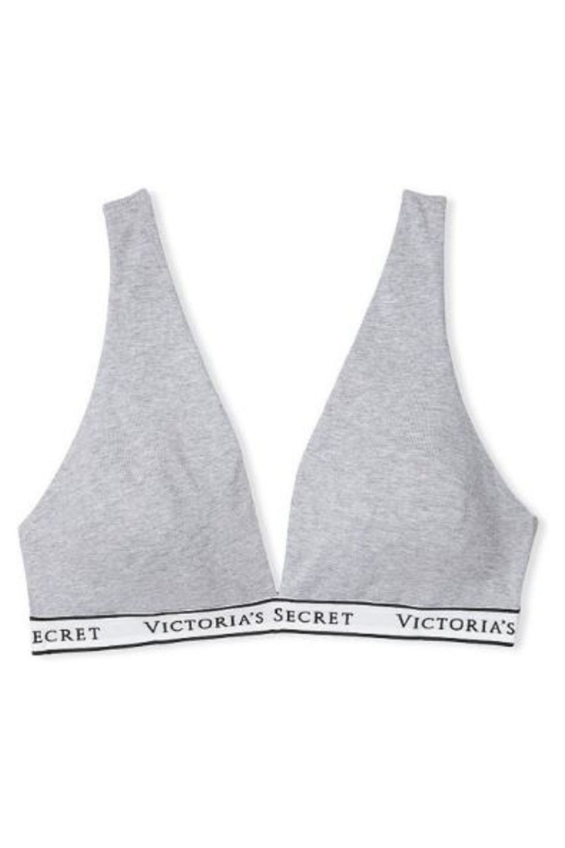 Victoria's Secret The T-Shirt Baumwoll Logo Bralette Schwarz | 250439FIH