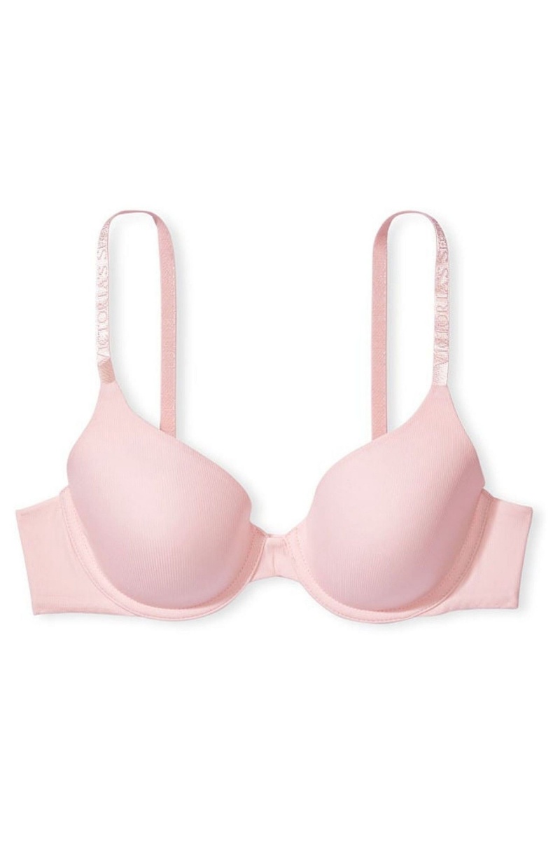 Victoria's Secret The T-Shirt Bombshell Front Befestigung Push Up Bra Rosa | 632491BUA