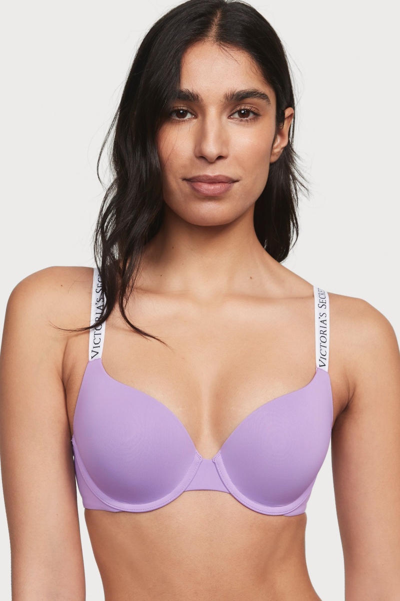 Victoria\'s Secret The T-Shirt Full Coverage Push Up Logo Bra Schwarz | 530642OHU