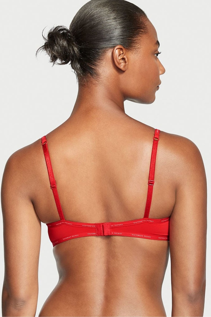 Victoria's Secret The T-Shirt Lightly Gefütterte Logo Riemen Full Cup Bra Rot | 207948TSA