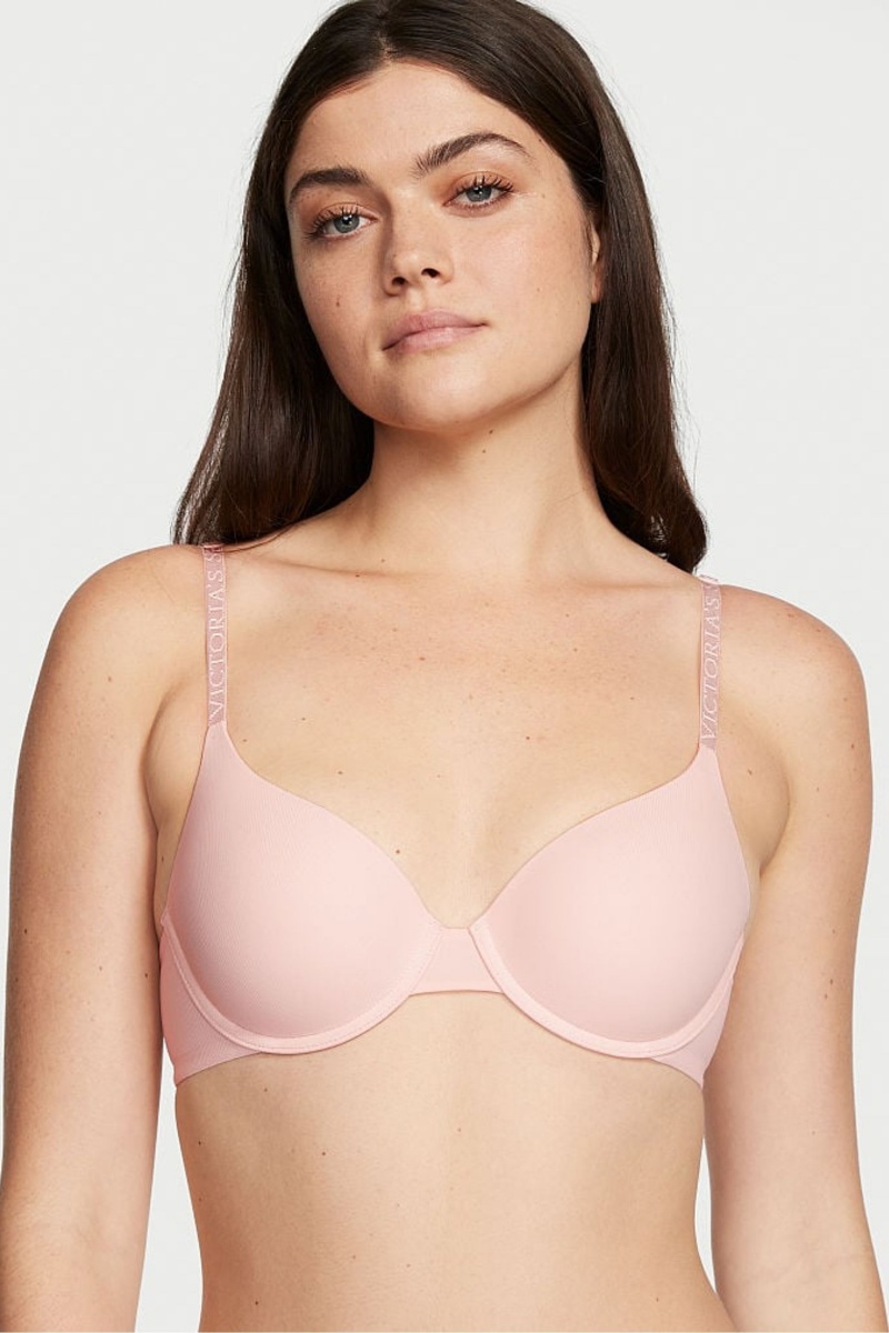 Victoria\'s Secret The T-Shirt Smooth Lightly Gefütterte T-Shirt Bra Rosa | 695128PNS