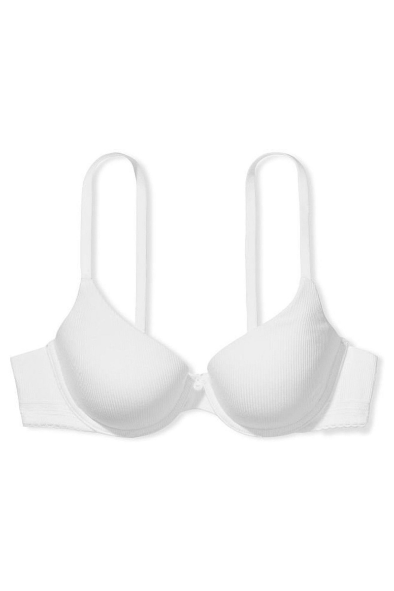 Victoria's Secret The T-Shirt Smooth Lightly Gefütterte T-Shirt Bra Weiß | 758140VWP