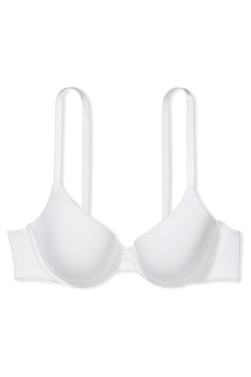 Victoria's Secret The T-Shirt Smooth Lightly Gefütterte T-Shirt Bra Weiß | 374206SHD