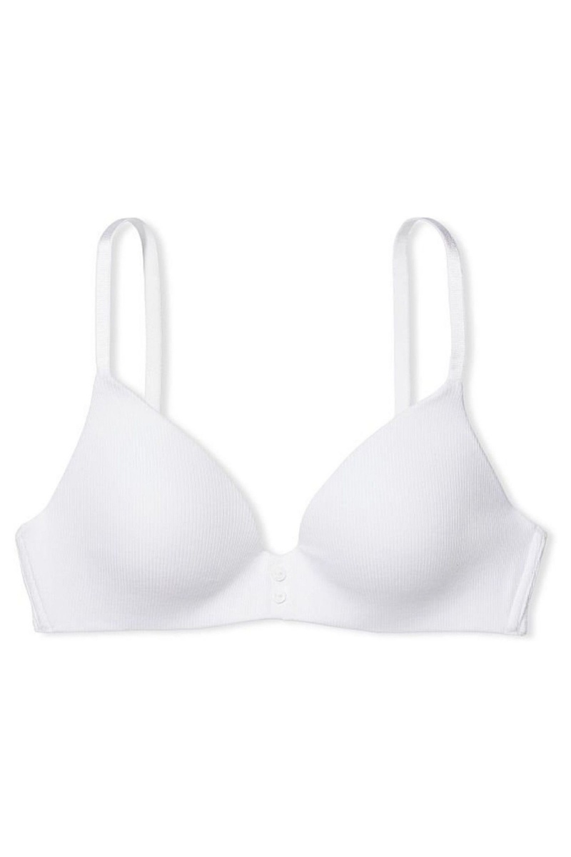 Victoria's Secret The T-Shirt Smooth Lightly Gefütterte Non Wired T-Shirt Bra Weiß | 163579ITQ