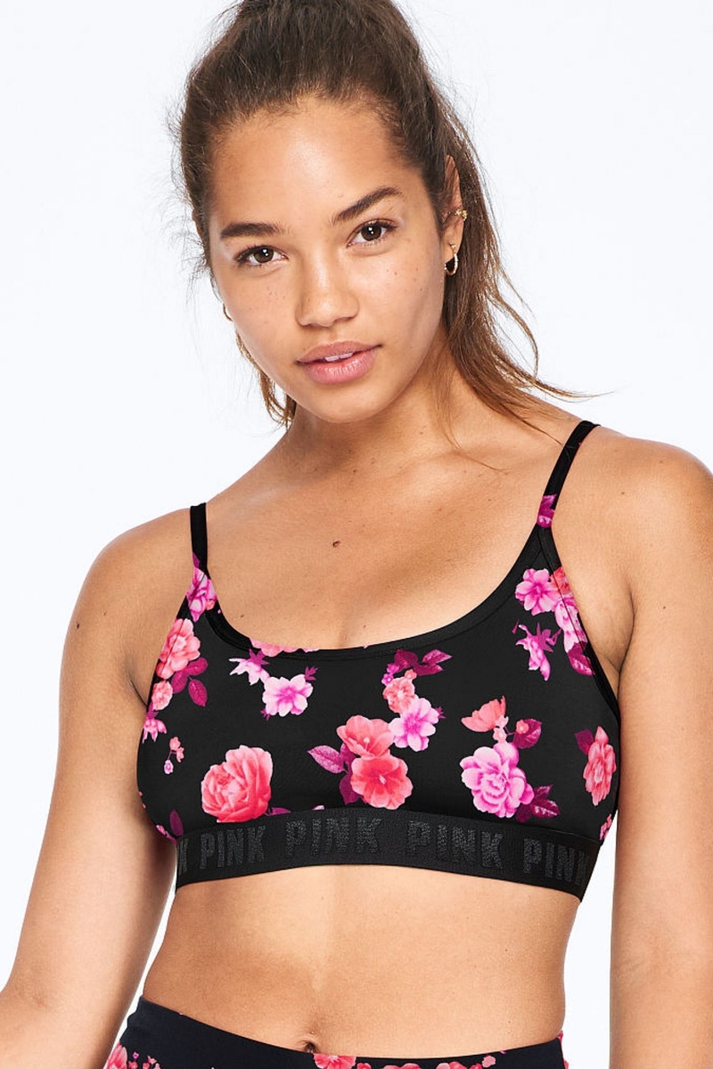 Victoria\'s Secret Ultimate Scoop Lightly Gefütterte Sports Bra Rosa | 852760YKG