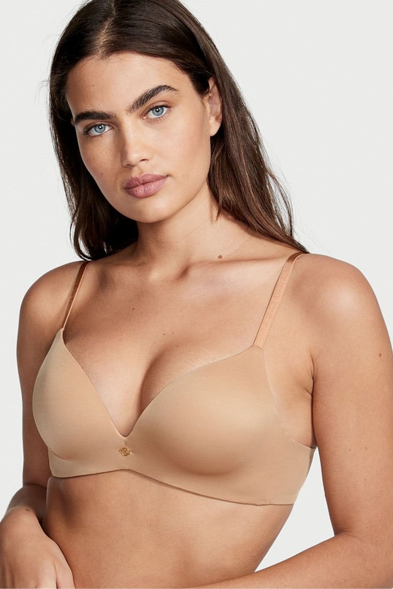 Victoria\'s Secret Very Sexy Add 2 Cups Non Wired Push Up Bra Sweet Praline Nude | 647253NDR