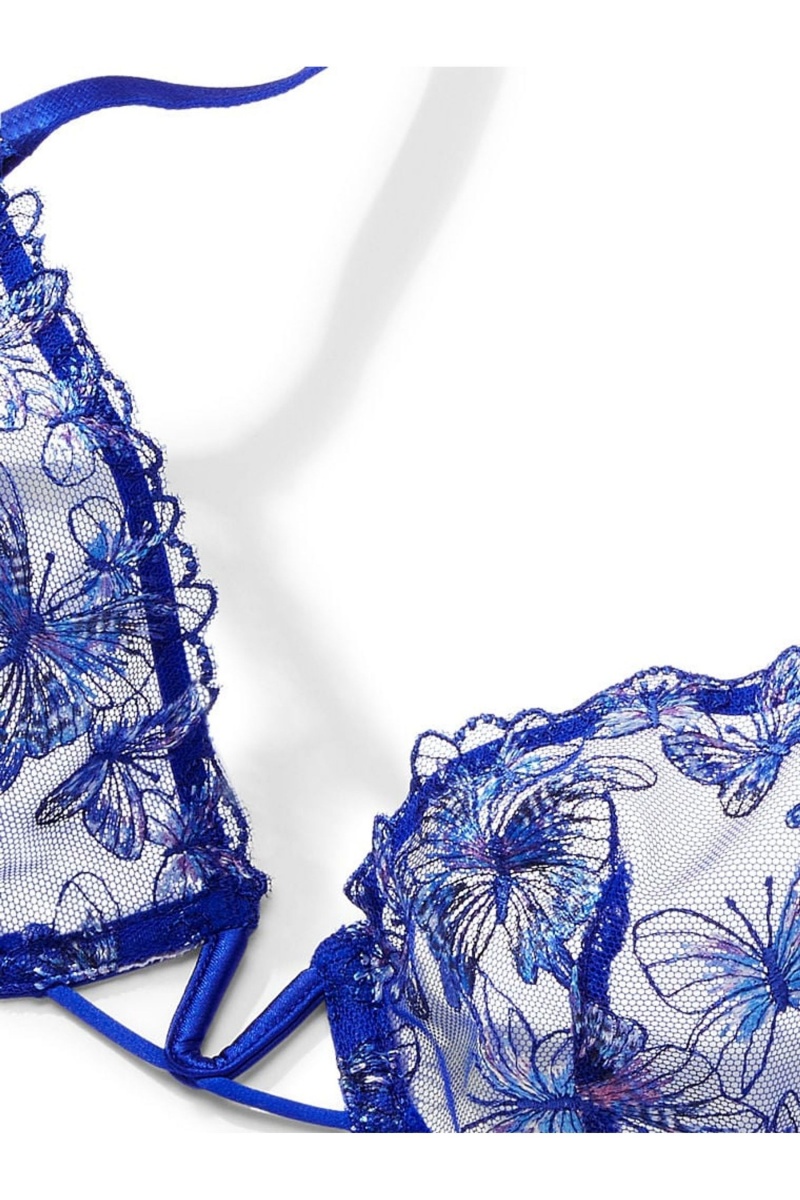 Victoria's Secret Very Sexy Embroidered Bra Blau | 738196XWO