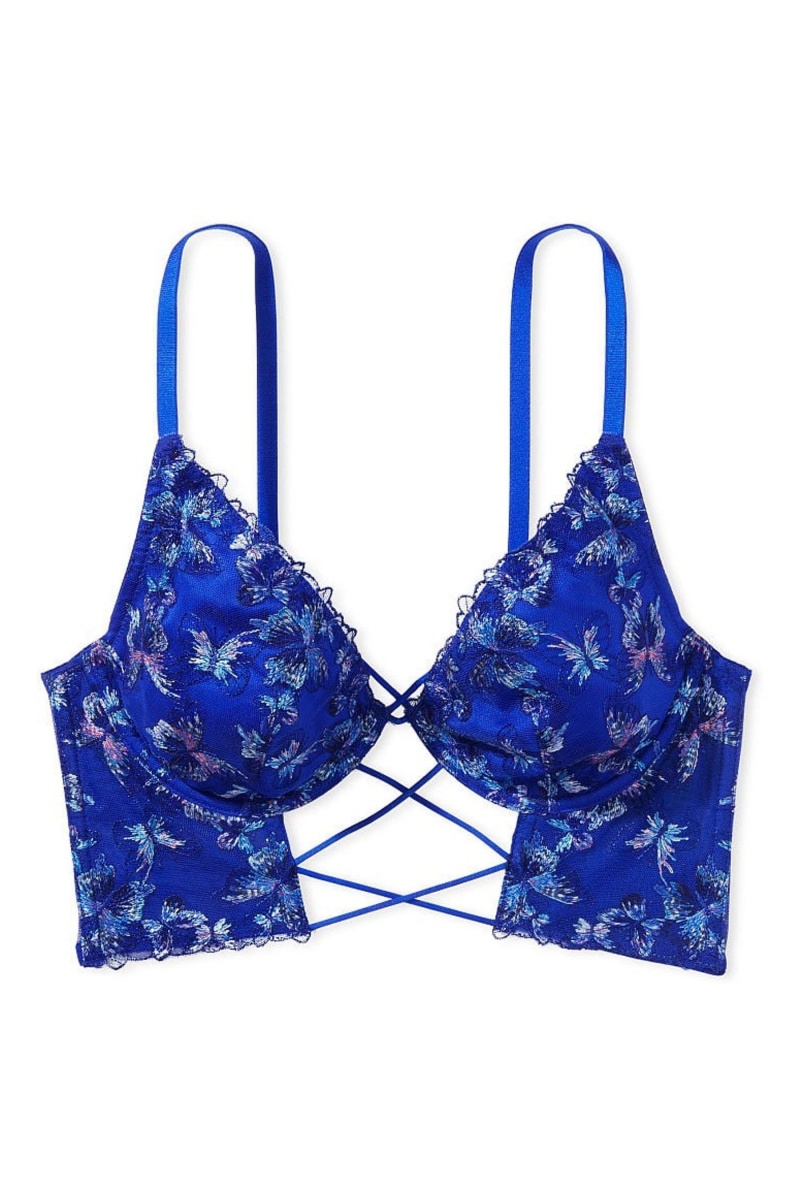 Victoria's Secret Very Sexy Embroidered Bra Blau | 628147FJC