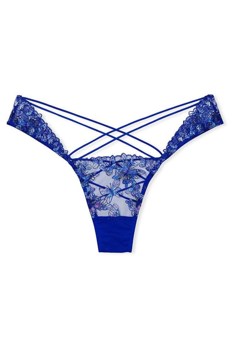 Victoria's Secret Very Sexy Embroidered Knickers Blau | 870192LHD