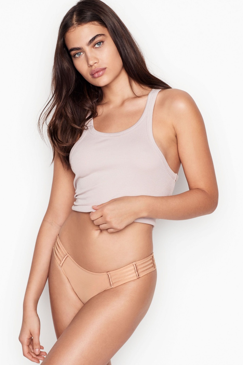 Victoria\'s Secret Very Sexy Mesh Cheekini Knickers Sweet Nougat Nude | 963084EDU