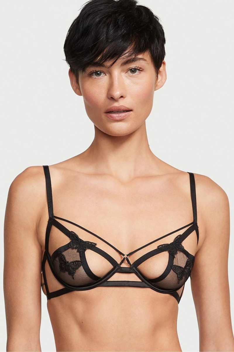 Victoria\'s Secret Very Sexy Open Cup Demi Bra Schwarz | 321687LGQ