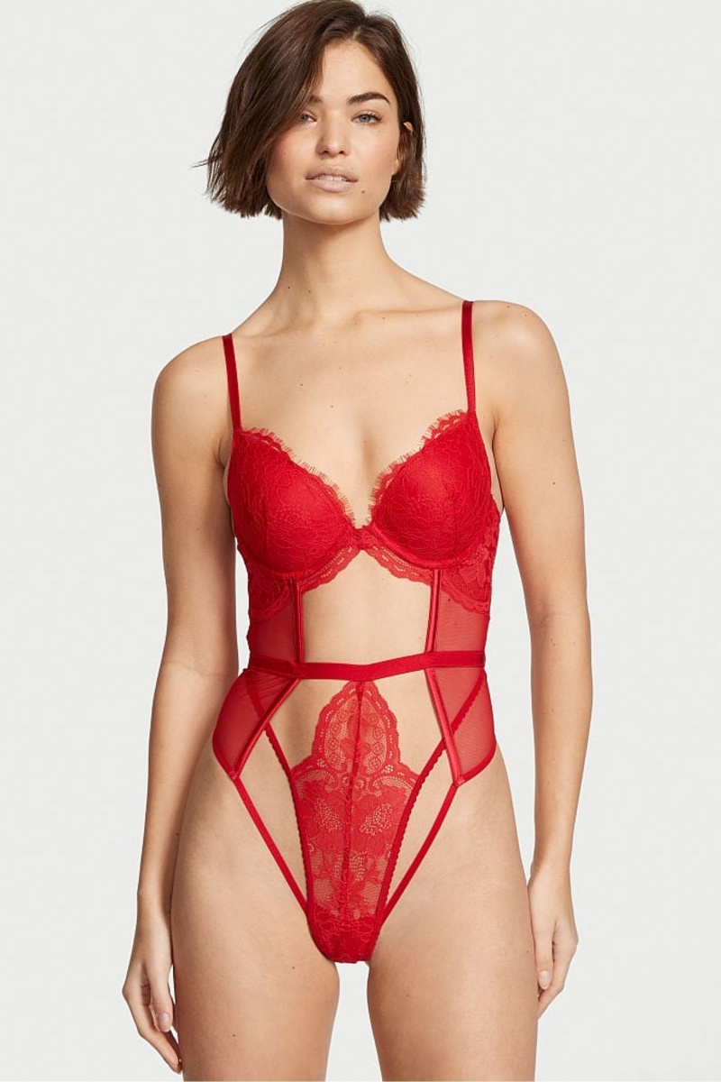 Victoria\'s Secret Very Sexy Pushup Teddy Rot | 279431KYS