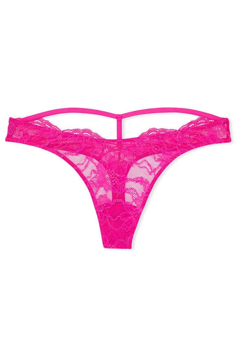 Victoria's Secret Very Sexy Shine Riemen Cutout Back Tanga Knickers Fuchsie Rosa | 231509PUJ