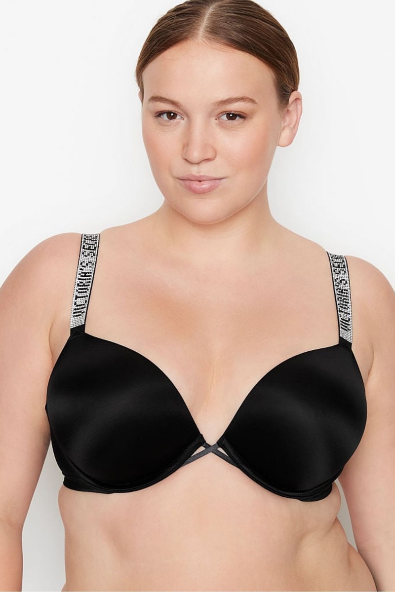 Victoria\'s Secret Very Sexy Shine Riemen Add 2 Cups Bombshell Bra Schwarz | 681329NZY