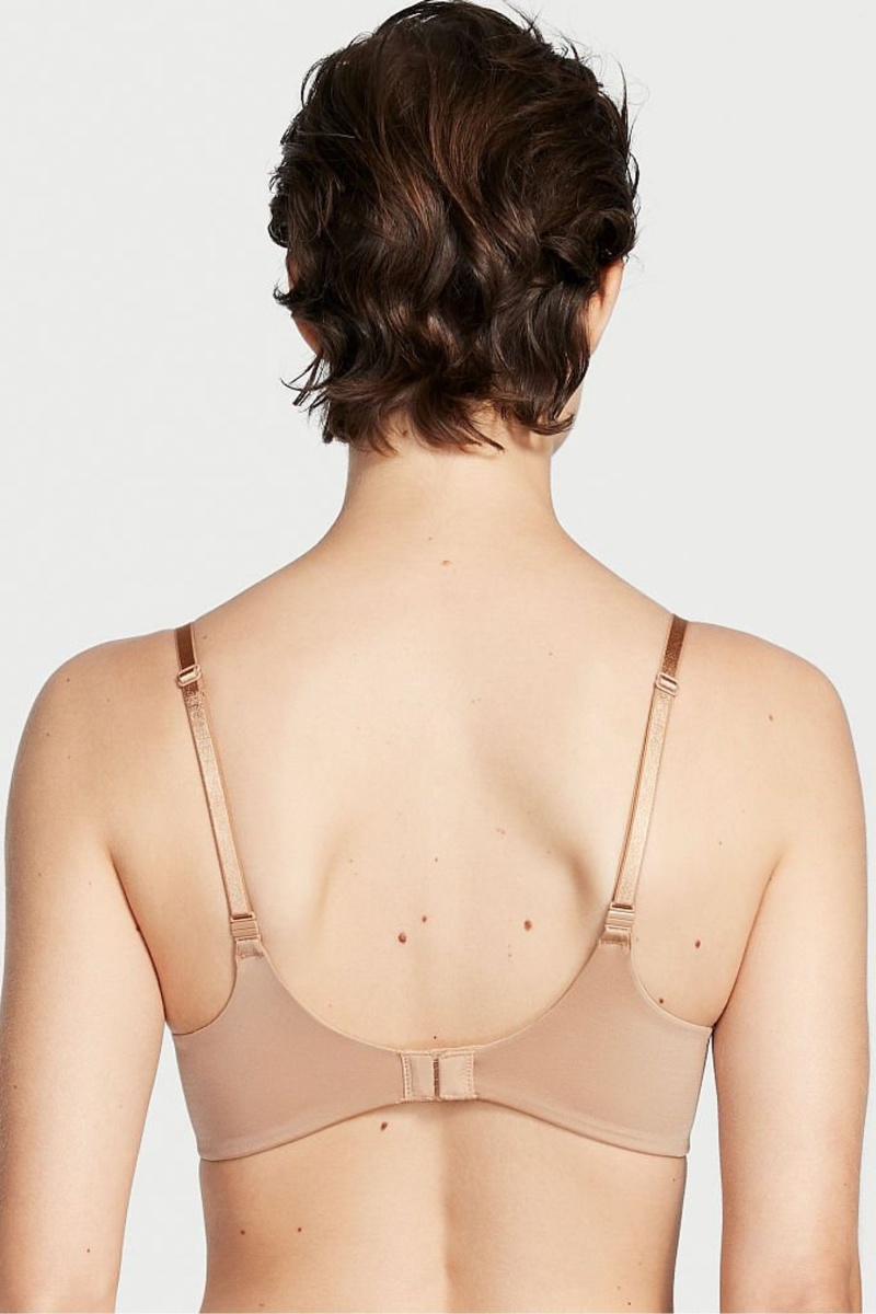 Victoria's Secret Very Sexy Smooth Non Wired Push Up Bra Sweet Praline Nude | 718352VDA