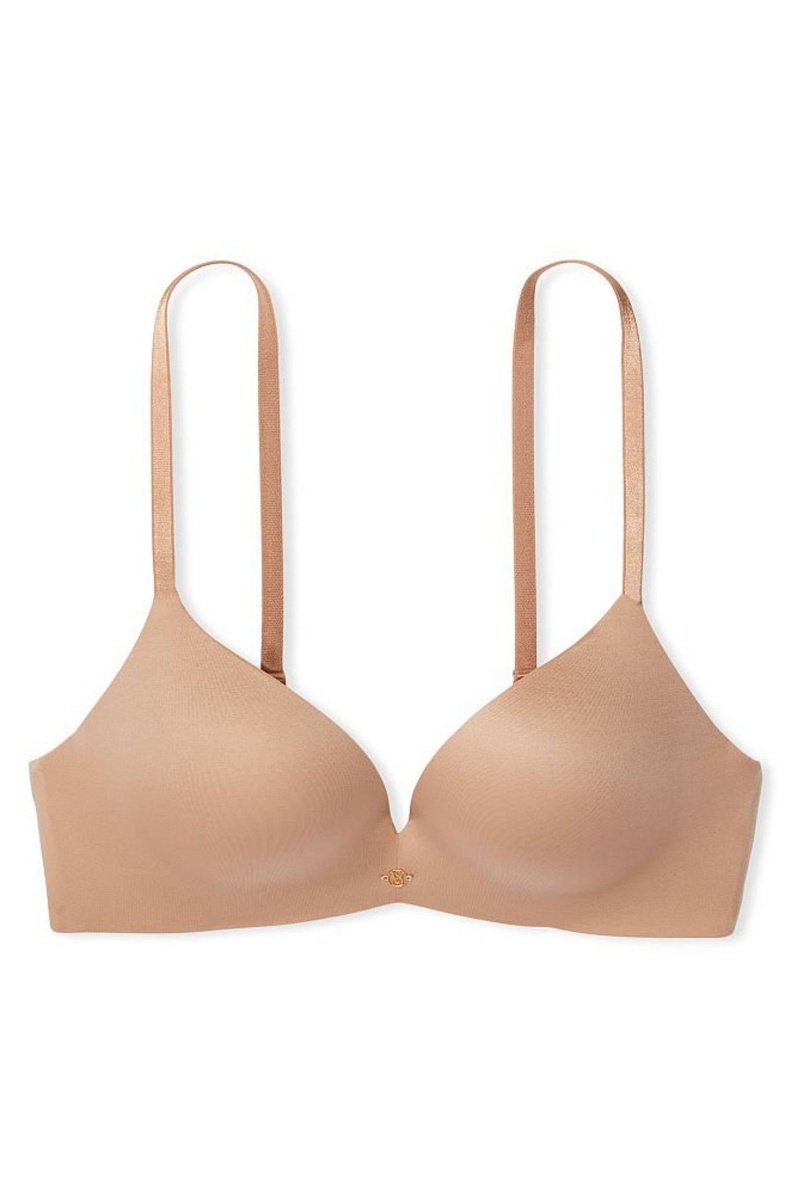 Victoria's Secret Very Sexy Smooth Non Wired Push Up Bra Sweet Praline Nude | 718352VDA