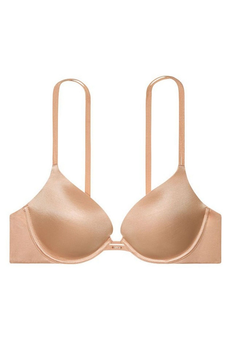 Victoria's Secret Very Sexy Smooth Plunge Push Up Bra Sweet Praline Nude | 932561XTU