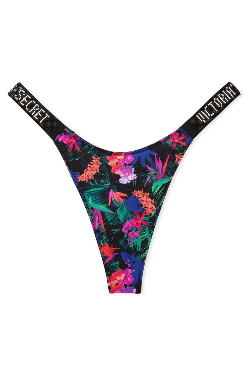 Victoria's Secret Very Sexy Smooth Shine Riemen Knickers Schwarz | 645308CZQ