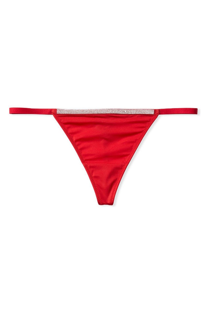 Victoria's Secret Very Sexy Smooth Shine Riemen Knickers Rot | 342759MWR