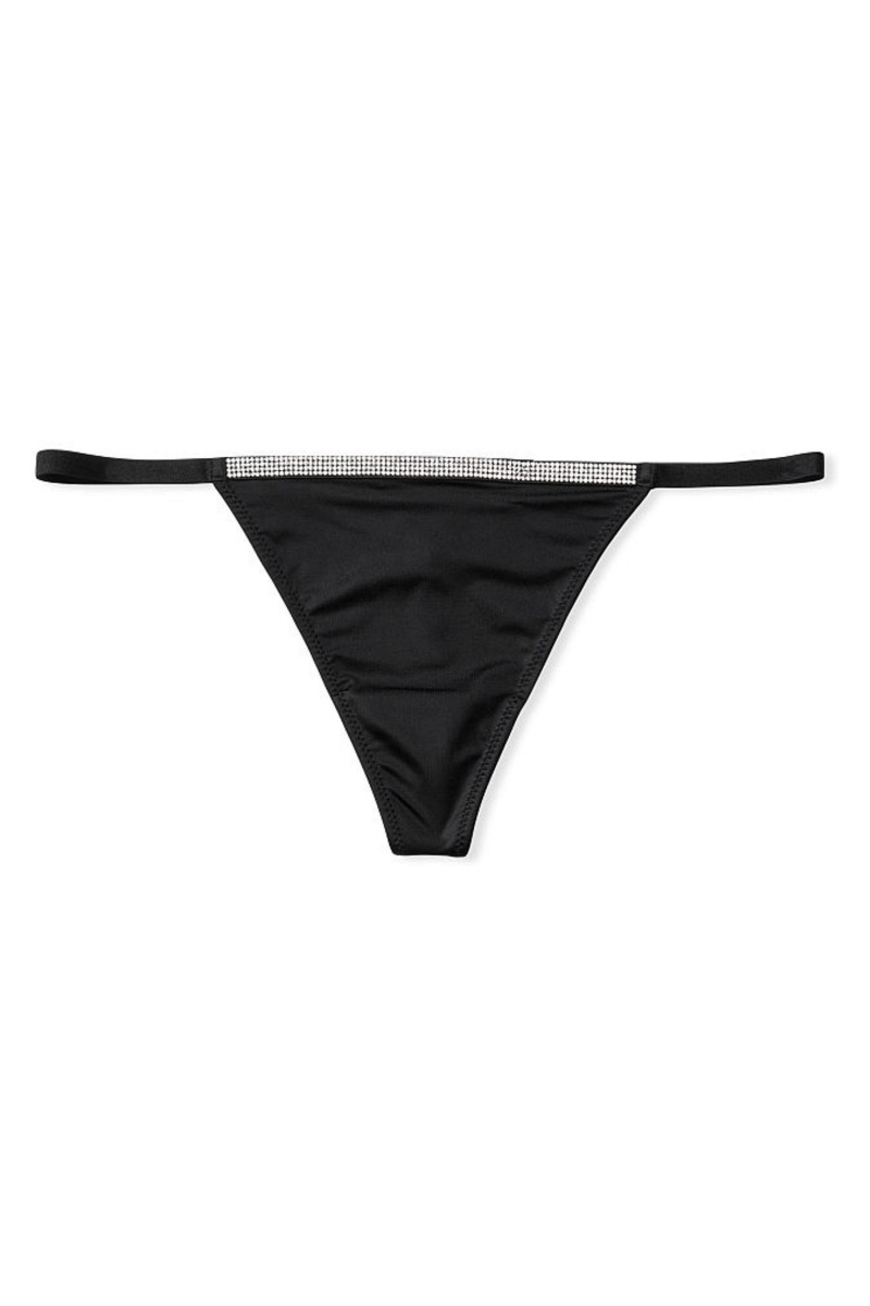 Victoria's Secret Very Sexy Smooth Shine Riemen Knickers Schwarz | 490561ONZ