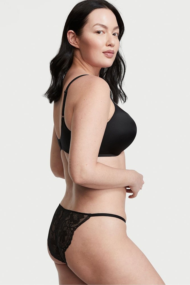 Victoria's Secret Very Sexy Smooth Shine Riemen Knickers Schwarz | 094835RSX