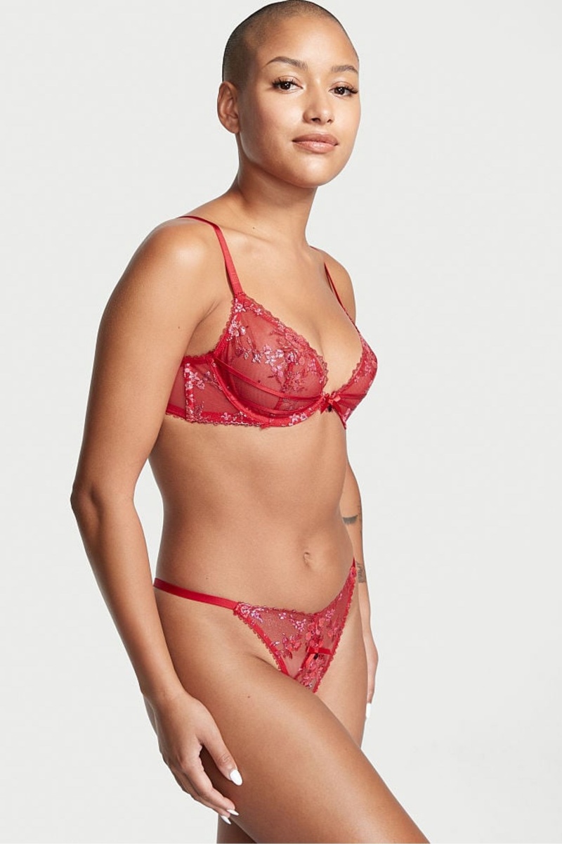 Victoria's Secret Very Sexy Spitze G String Knickers Rot | 362879OUN