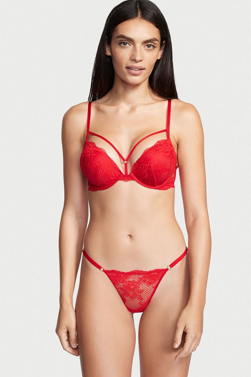 Victoria\'s Secret Very Sexy Spitze Tanga Knickers Rot | 347815THE