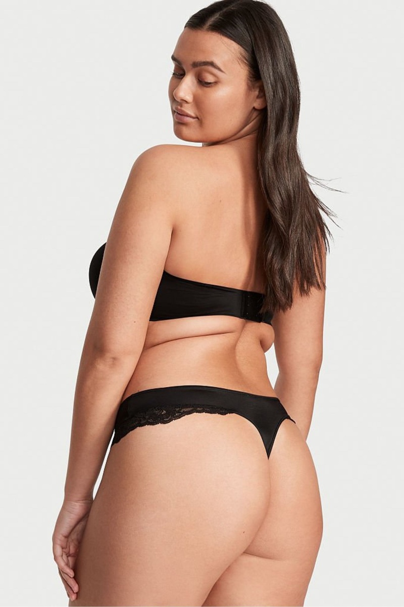 Victoria's Secret Very Sexy Spitze Tanga Knickers Schwarz | 832604ZTK