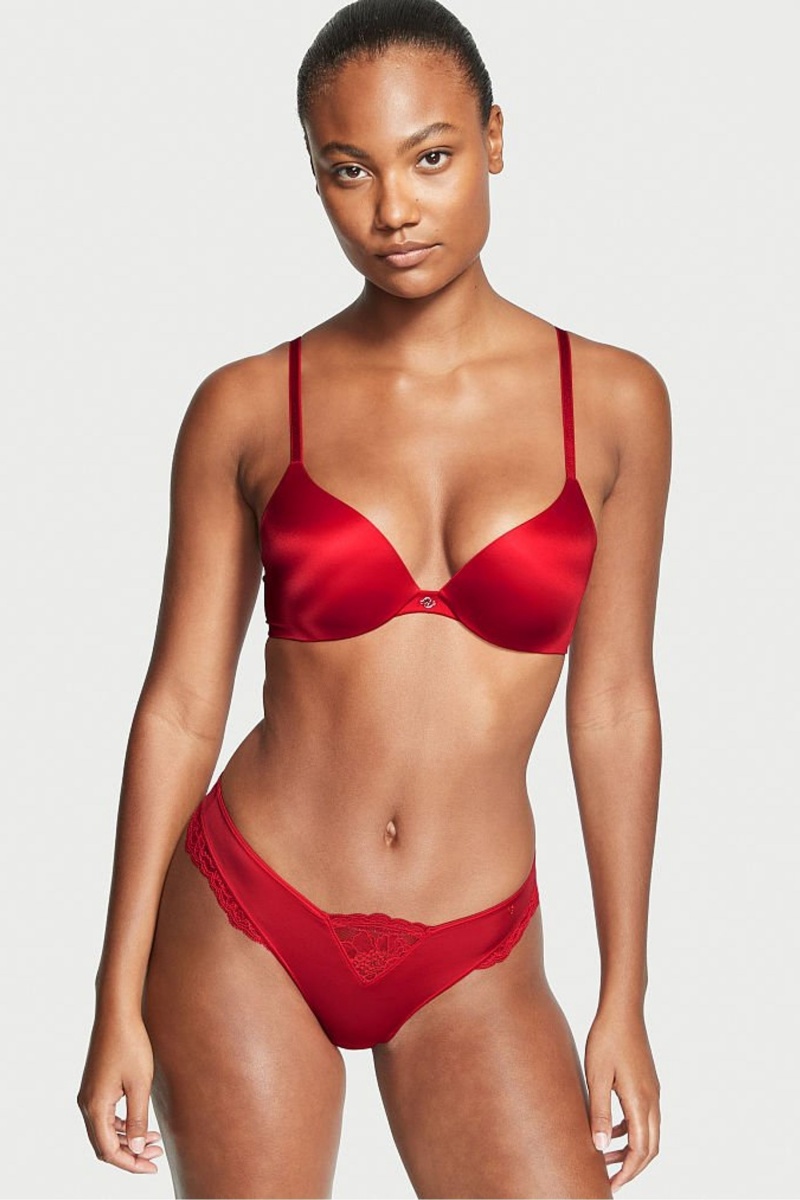 Victoria\'s Secret Very Sexy Spitze Tanga Knickers Rot | 701394PXL