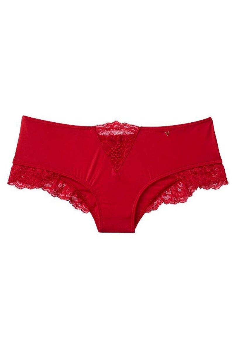 Victoria's Secret Very Sexy Spitze Trim Cheeky Knickers Rot | 206583AOQ