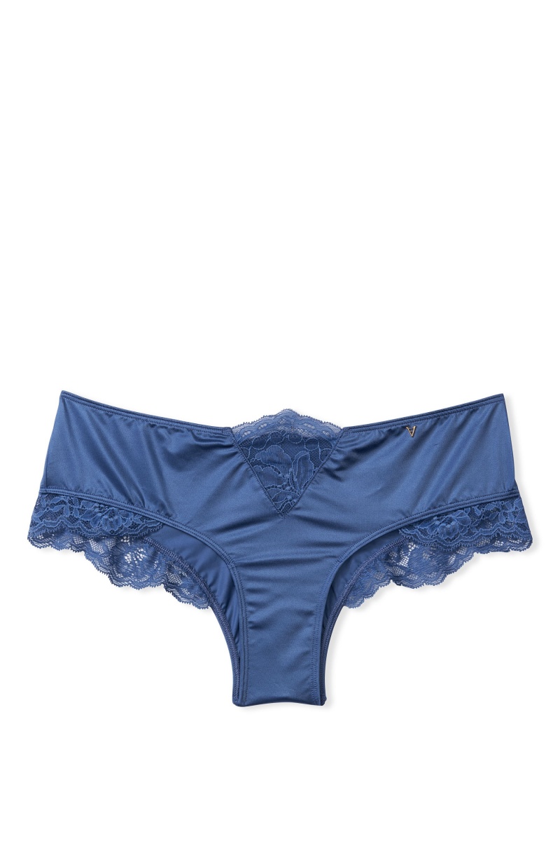 Victoria's Secret Very Sexy Spitze Trim Tanga Knickers Blau | 130482ESU