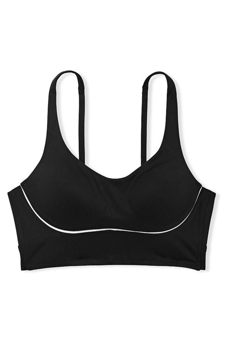 Victoria's Secret Victorias Secret Medium Impact Riemchen Back Sports Bra Schwarz | 503197URJ